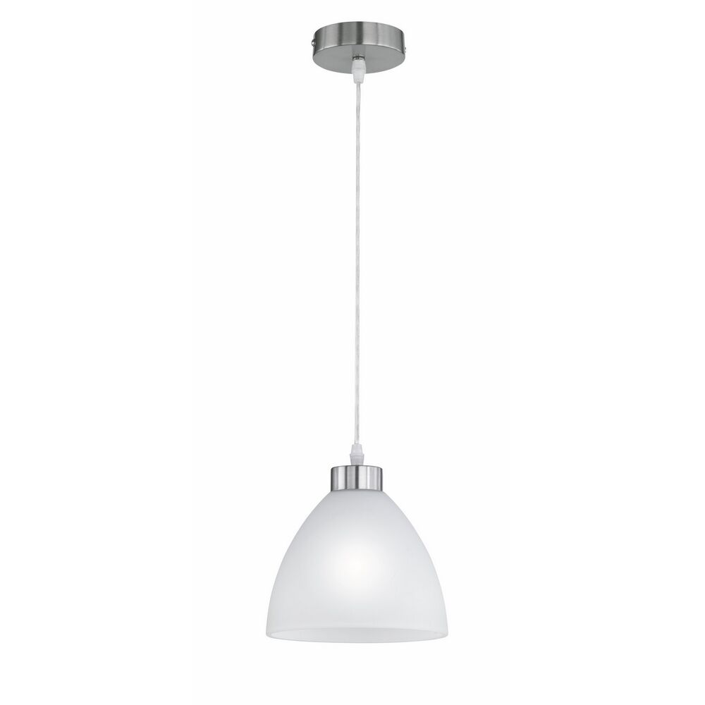 Nickel Pendelleuchte Glas, Babette