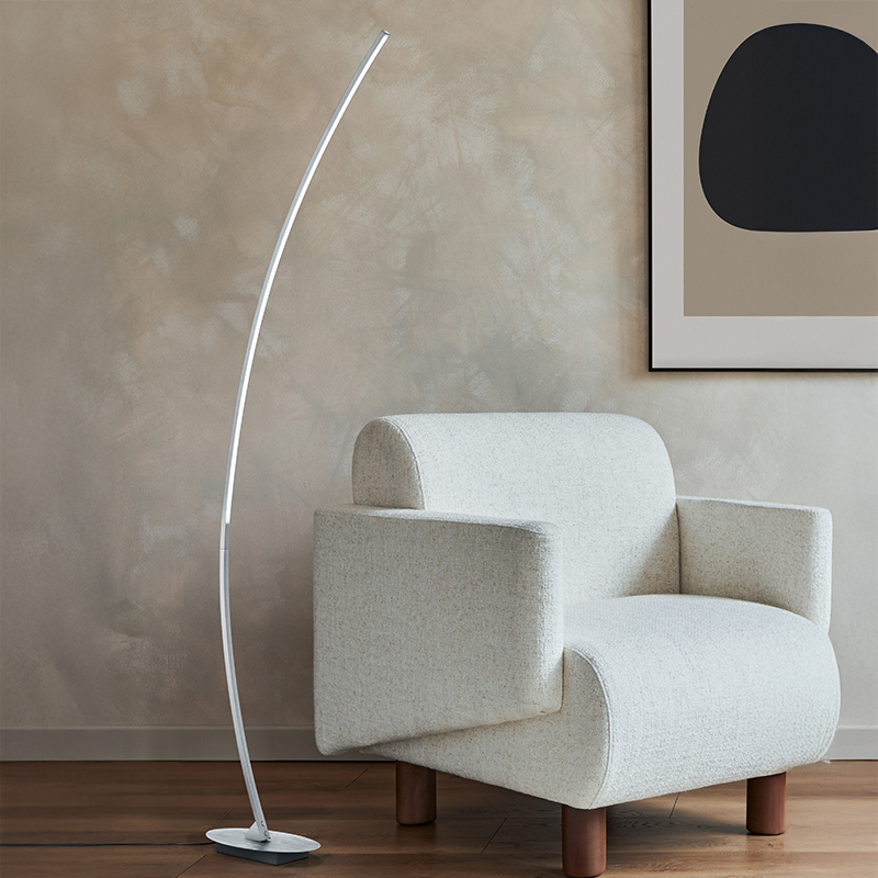 Schwarze Stehlampe Design, Vessla, 11W, 3000K LED, mit Schalter