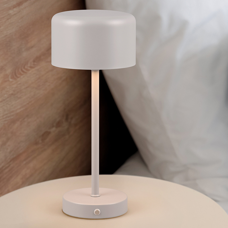 Graue Tischleuchte Modern, Dustin, 1,5W, 3000K LED, mit Touch-Dimmer