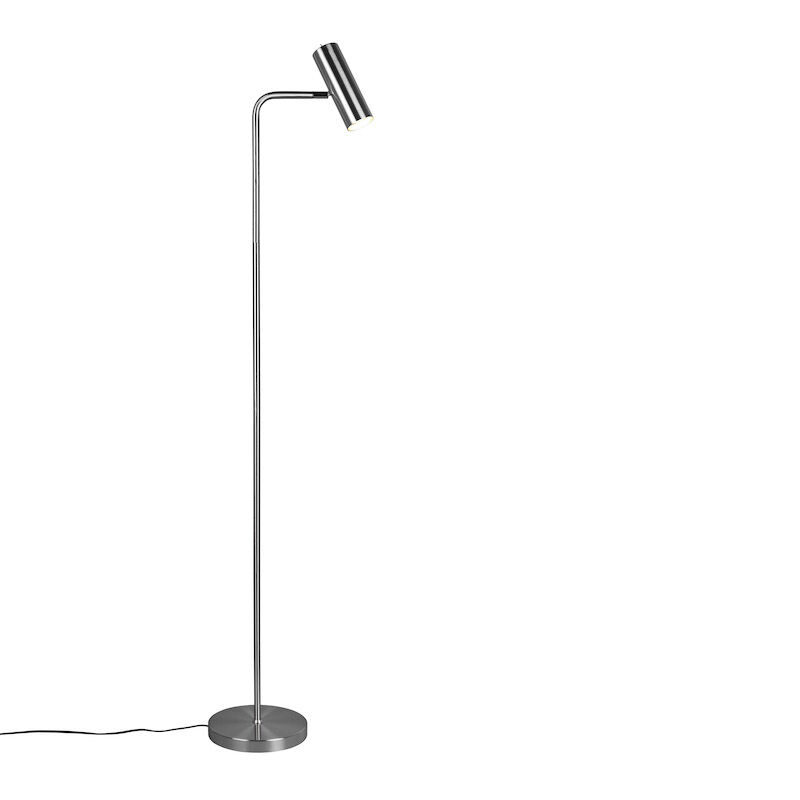 Nickel Stehlampe Modern, Kaso, mit Schalter