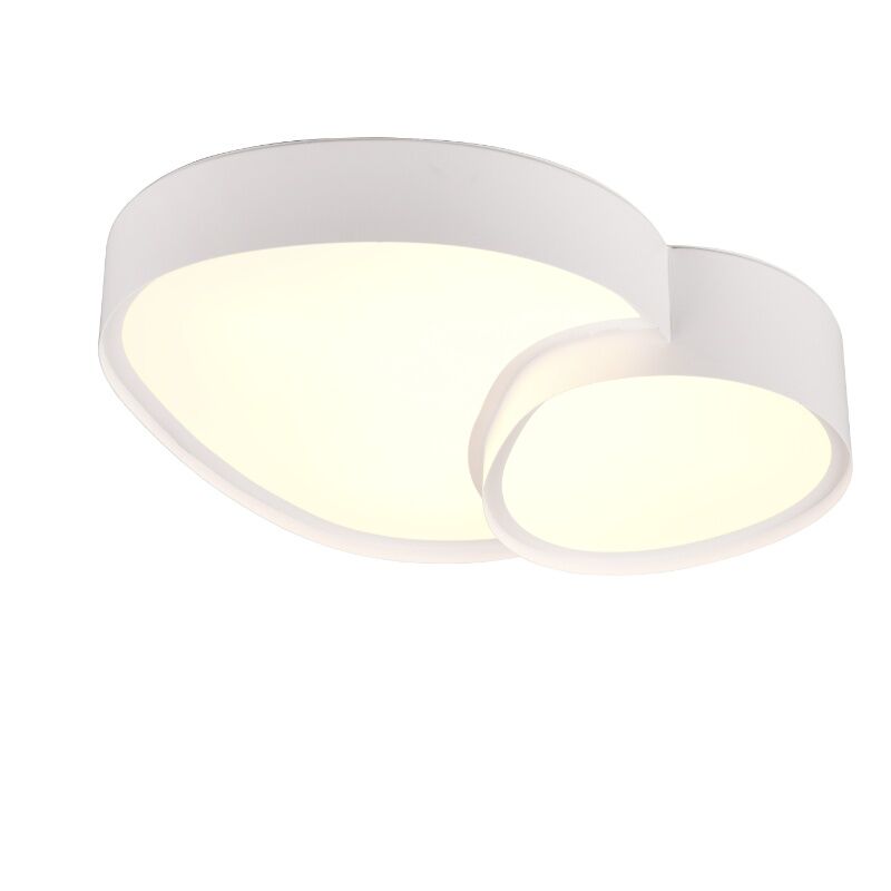 Weiße Deckenleuchte Metall, Merwin, 21W, warm- bis kaltweiß einstellbare LED, mit Fernbedienung