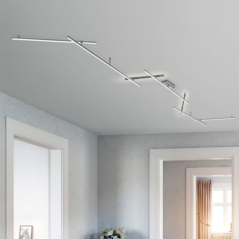 Nickel Deckenlampe Modern, Kandla, 20W, 3000K LED