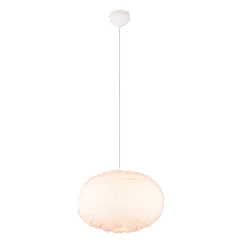 Beige Pendelleuchte Stoff, Vijay