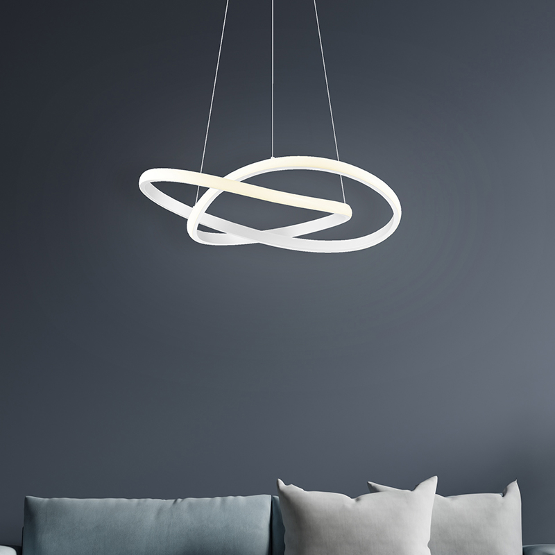 Weiße Pendelleuchte Modern, Aby, 27W, 4000K LED