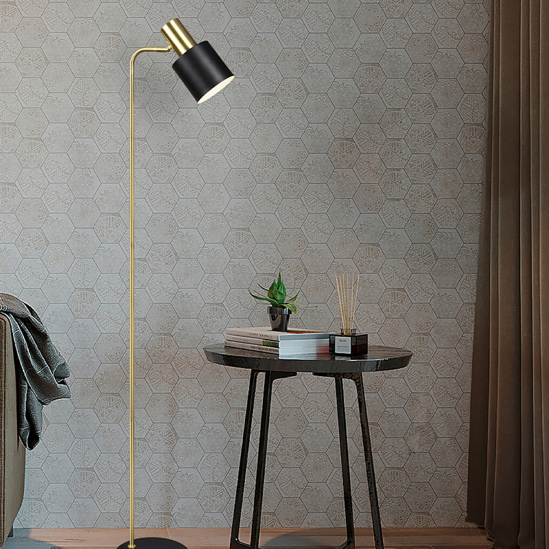 Schwarze Stehlampe Metall, Zoja, mit Schalter