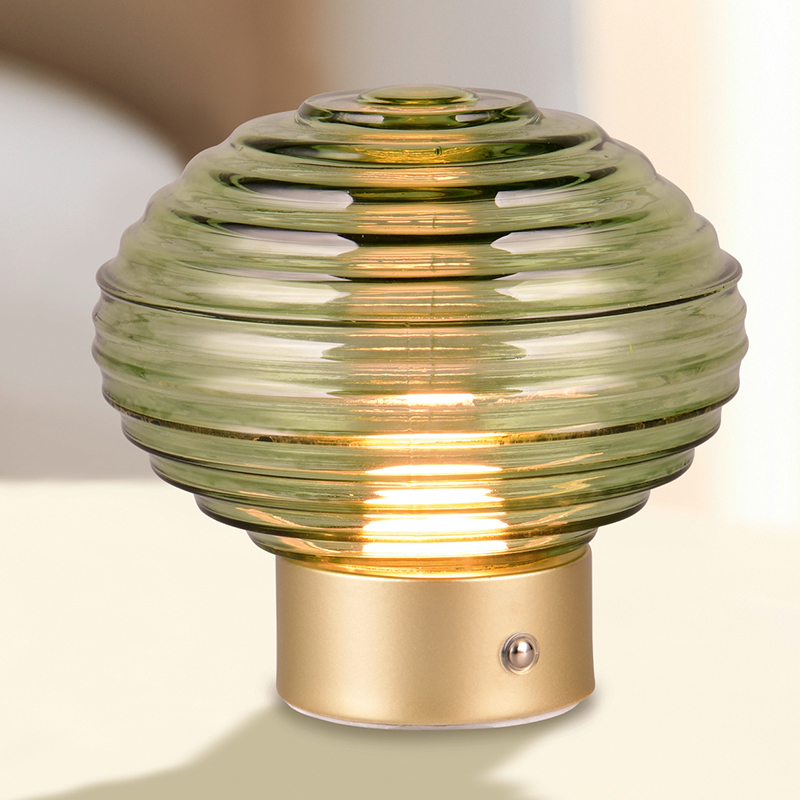 Messing aufladbare Tischlampe Retro, Walid, 2W, 3000K LED, mit Touch-Dimmer