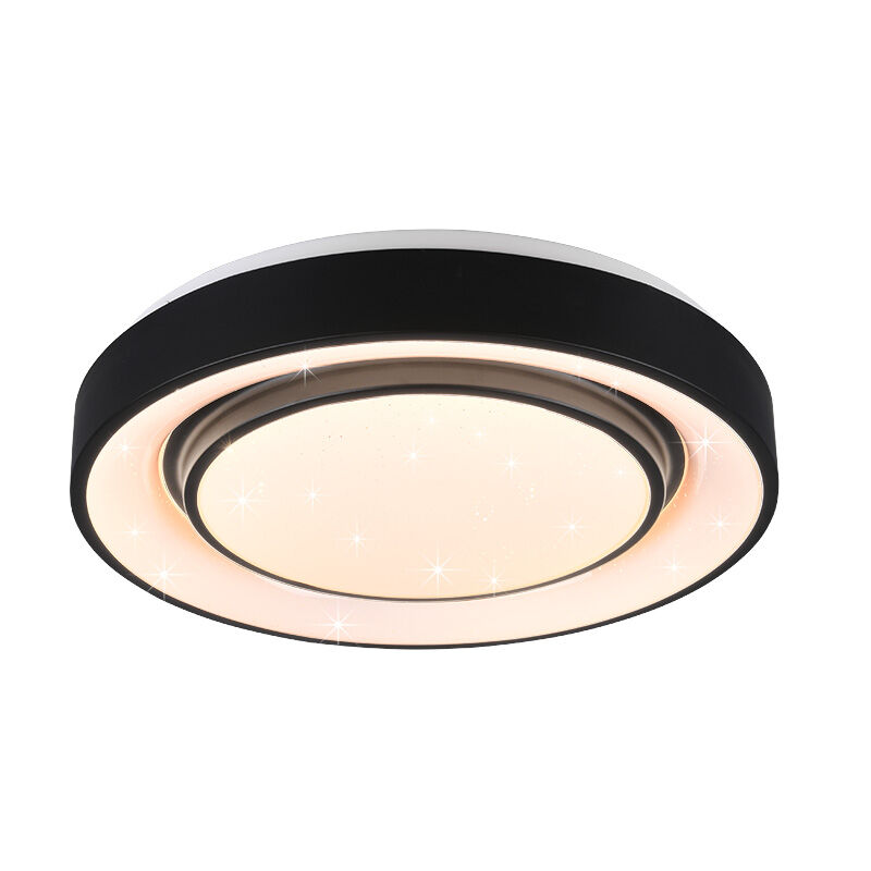 Schwarze Deckenlampe Modern, Freke, 20W, RGBW LED