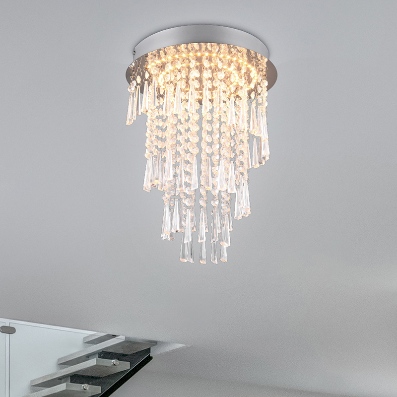 Chrom Kronleuchter Design, Sjon, 18W, warm- bis kaltweiß einstellbare LED, 3-stufig dimmbar