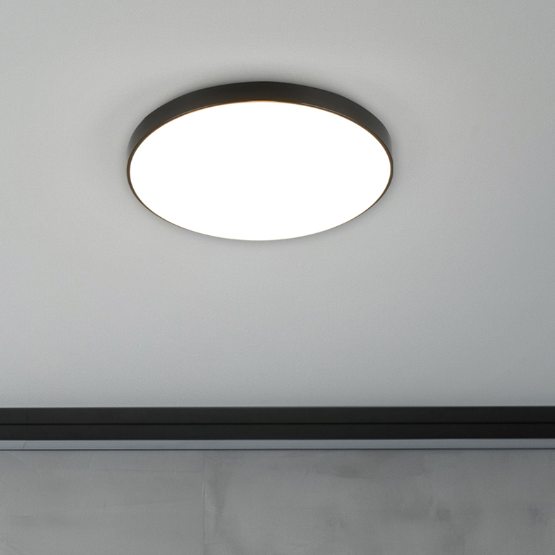 Schwarze Deckenlampe Kunststoff, Sharde, 18W, 4000K LED, IP44