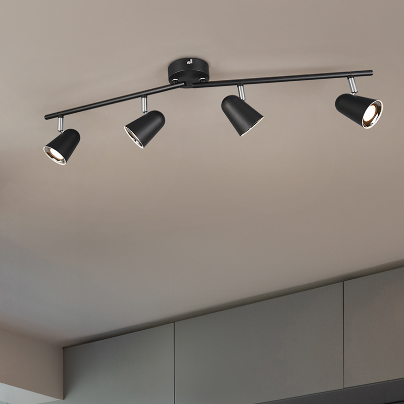 Schwarze Deckenstrahler Modern, Taj, 3W, 3000K LED
