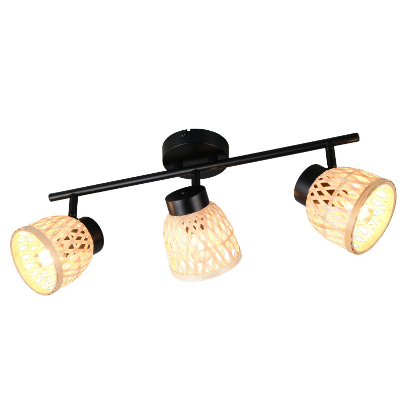 Rattan Deckenstrahler Braun, Laut