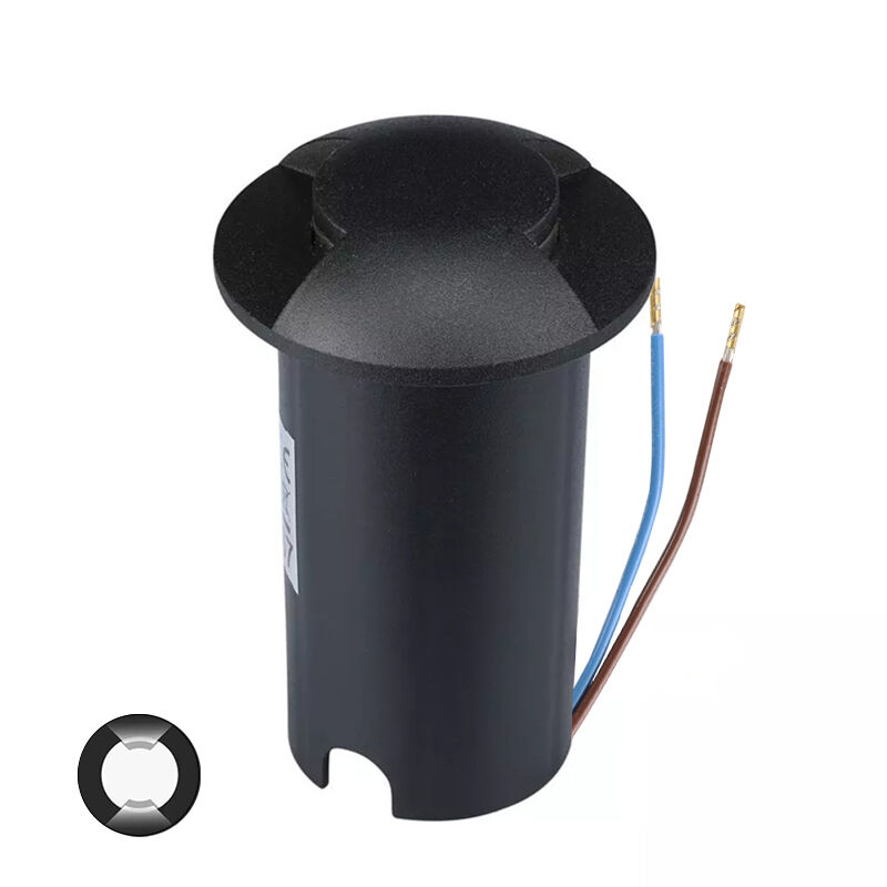 Moderne Bodeneinbaustrahler außen Schwarz, Marcus, 1W, 6500K LED, IP67