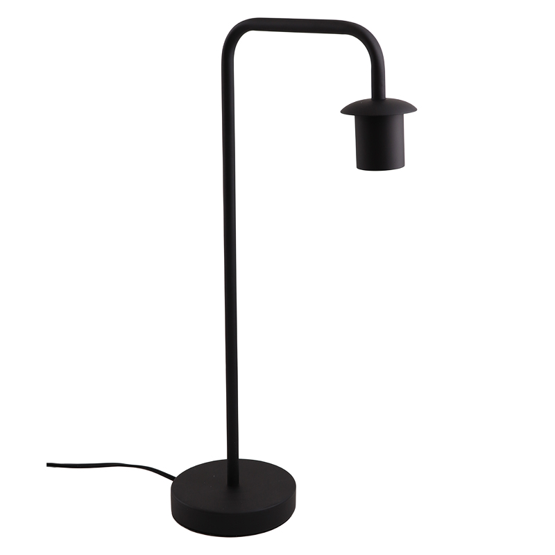 Aluminium Tischlampe ohne Schirm Schwarz, Rika