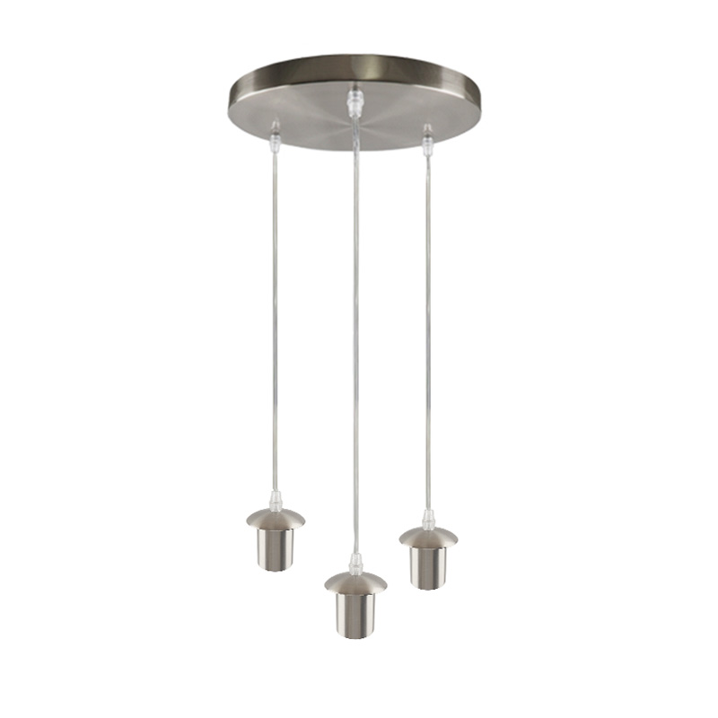 Aluminium Pendelleuchte ohne Schirm Chrom, Rika