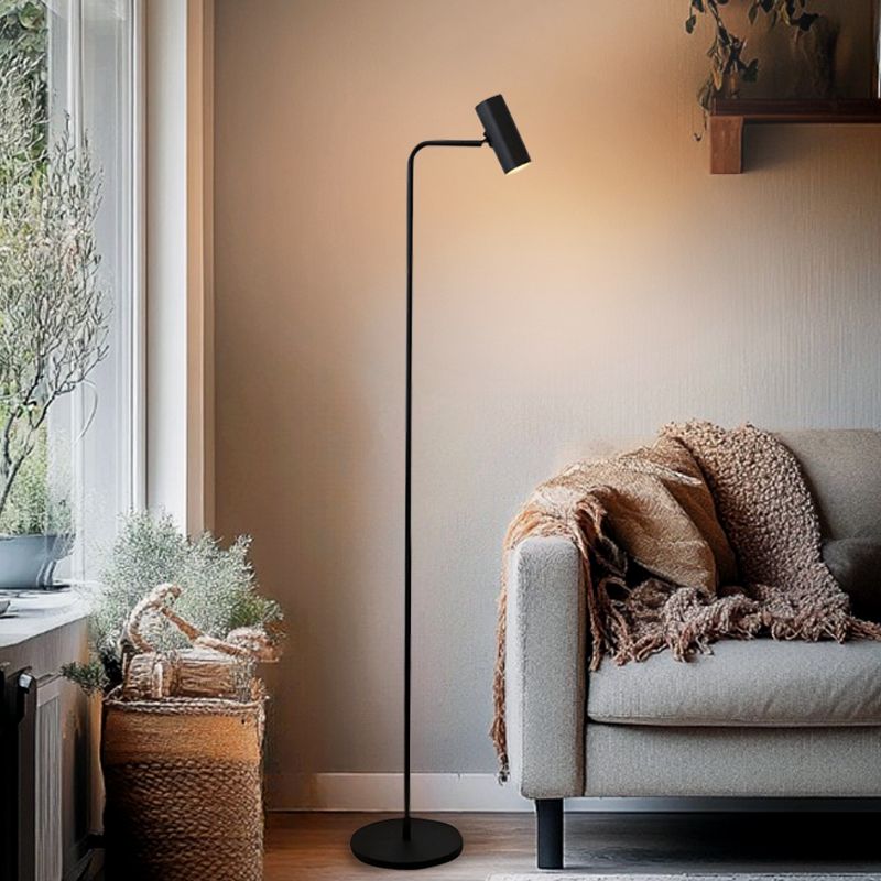 Moderne Stehlampe Schwarz, Carlos, mit Schalter