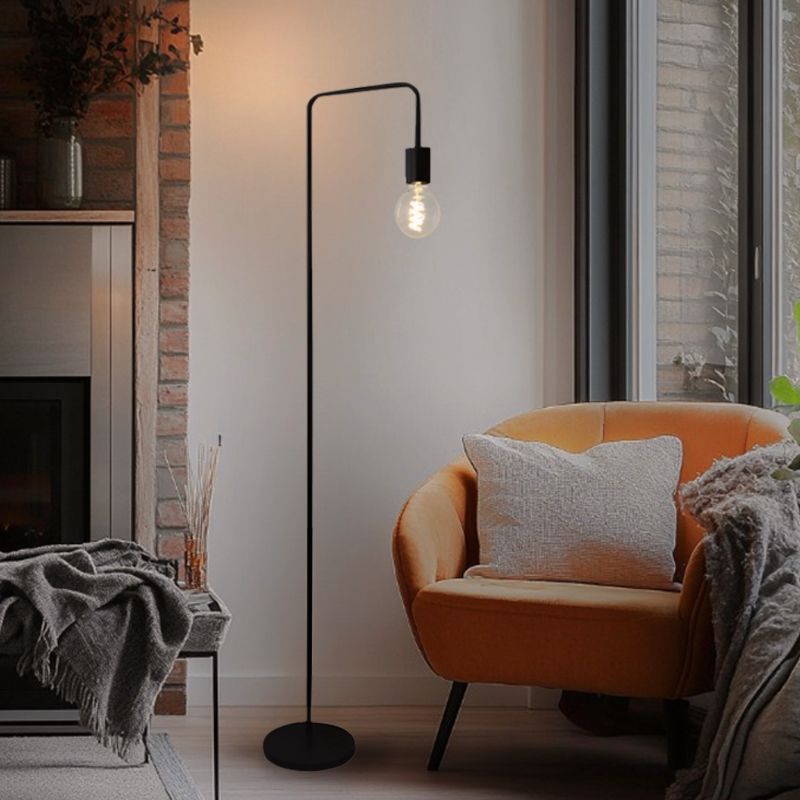 Moderne Stehlampe Schwarz, Carlos, mit Schalter