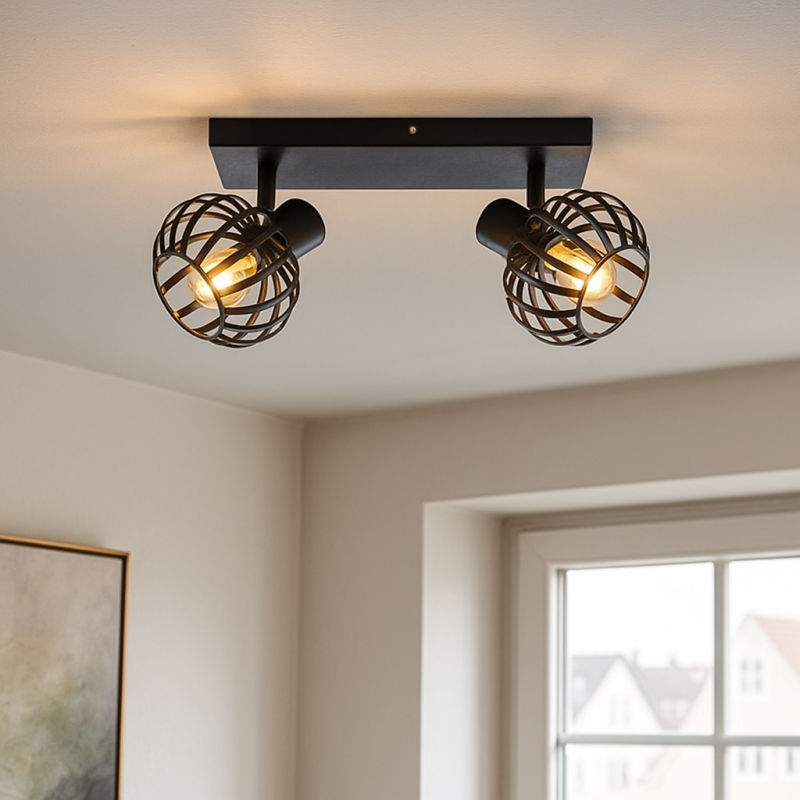 Industrielle Deckenstrahler Schwarz, Lieve