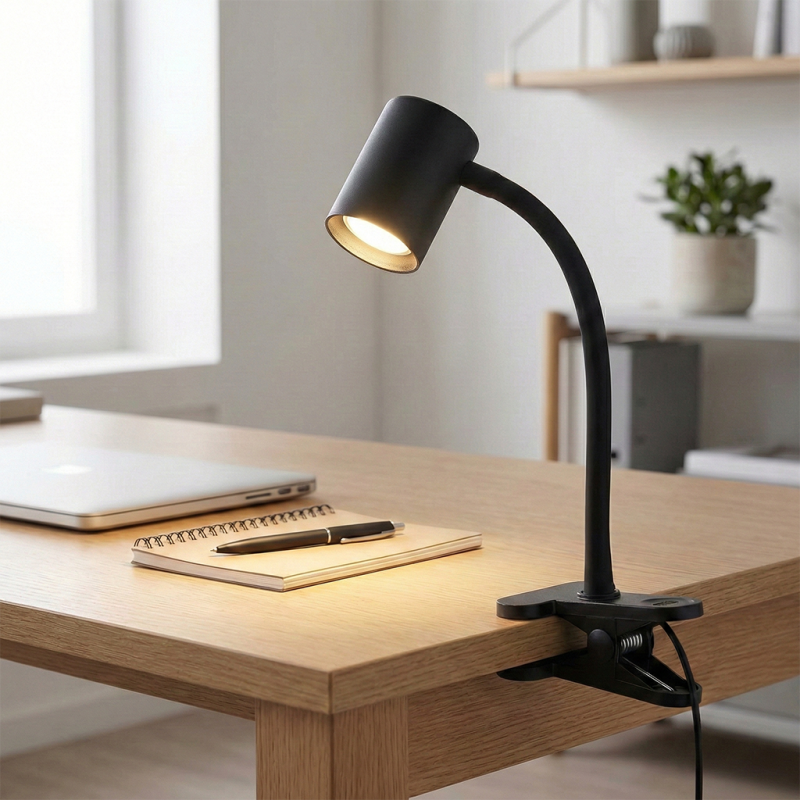 Moderne Klemmspot Schwarz, Elena, mit Schalter Moderne Klemmspot Schwarz, Elena, mit Schalter