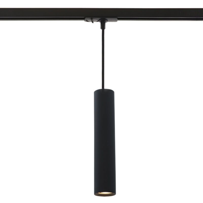 Moderne 1 phase Schienen Lampe Schwarz, Nadi