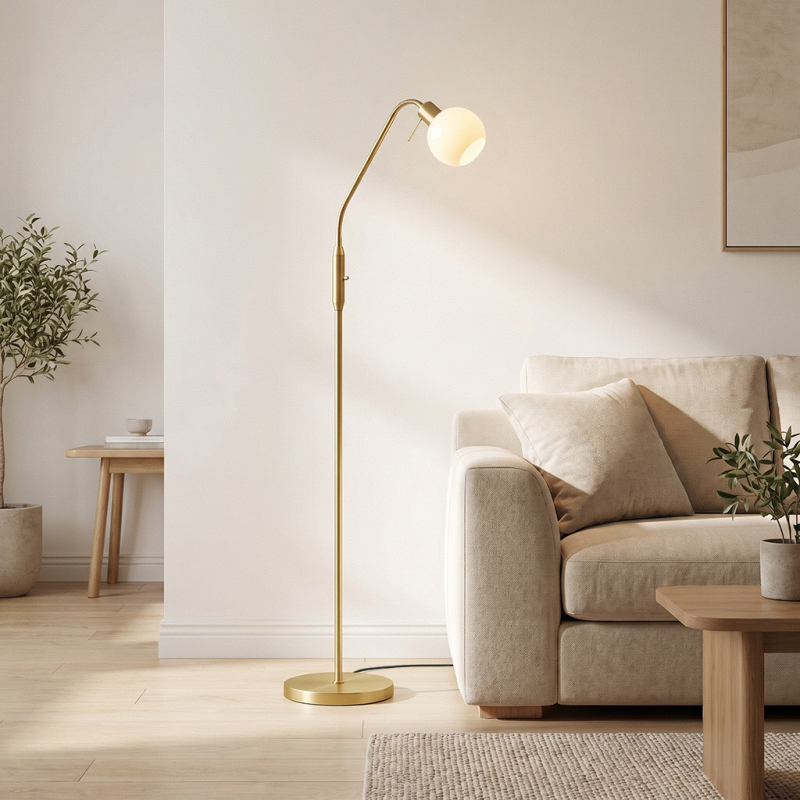 Design Stehlampe Weiß, Ayleen, mit Schalter Design Stehlampe Weiß, Ayleen, mit Schalter