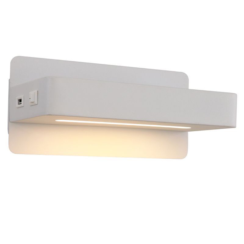 Moderne Wandleuchte Weiß, Gregor, 10W, 3000K LED, mit Schalter Moderne Wandleuchte Weiß, Gregor, 10W, 3000K LED, mit Schalter