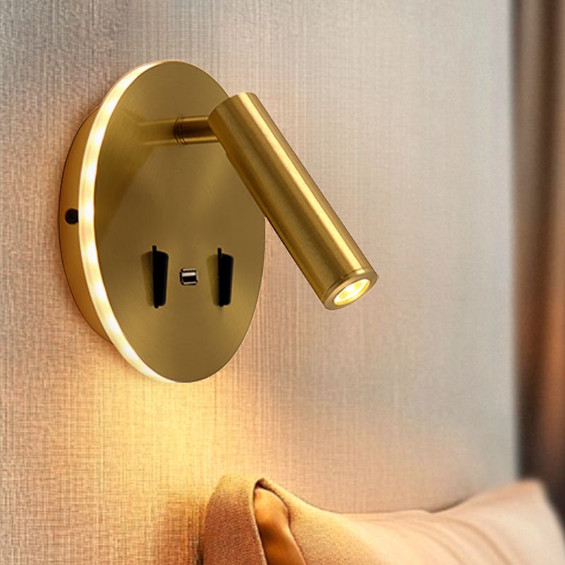 Moderne Wandleuchte Gold, Alec, 9W, 3000K LED, mit Schalter