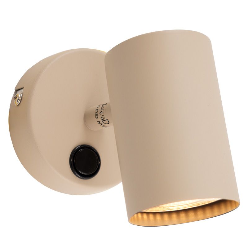 Moderne Wandstrahler Beige, Elena, mit Schalter Moderne Wandstrahler Beige, Elena, mit Schalter