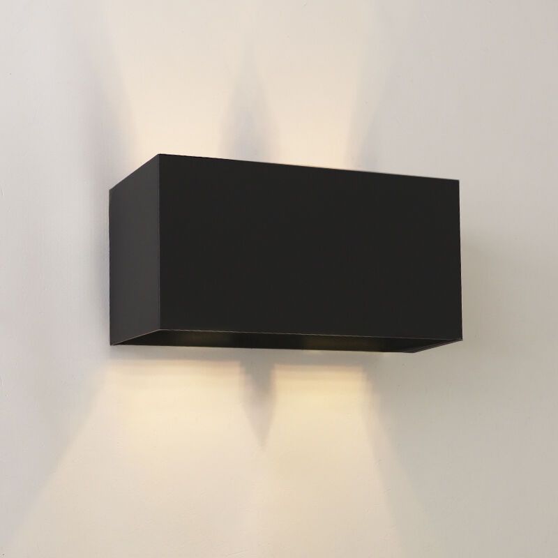 Moderne Up down Wandleuchte Schwarz, Dion, IP65