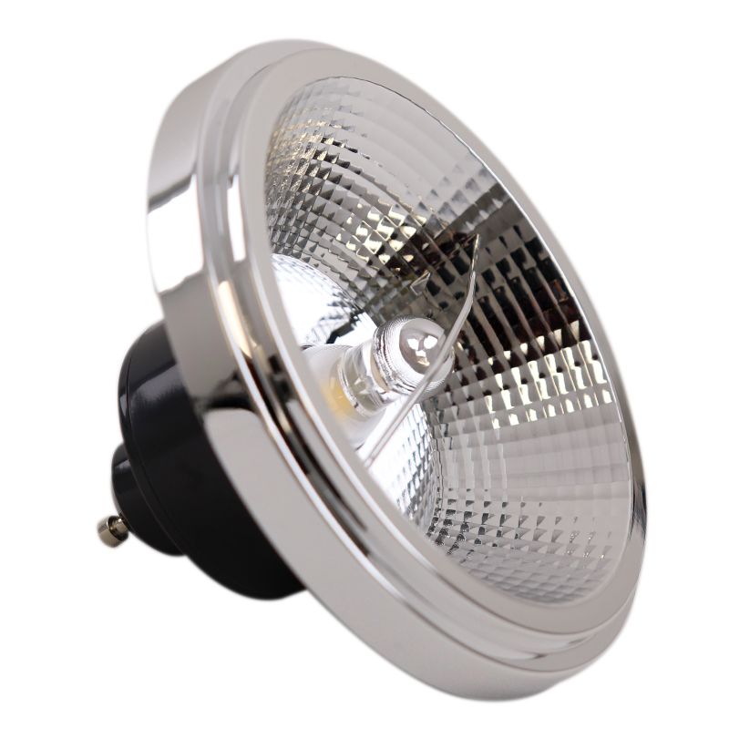 Dimmbare Olucia GU10 (AR111) LED-Lampe Clint, Schwarz, 6W, 4000K