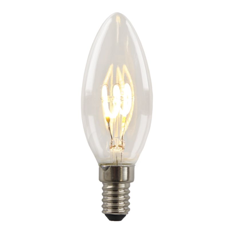 Dimmbare Olucia E14 LED-Kerzenlampe Tuelo, 2W, 2700K