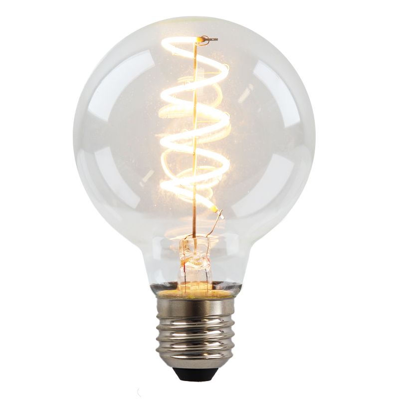 Dimmbare Olucia E27 LED-Filament Lampe Tuelo, G80, 4W, 2700K Dimmbare Olucia E27 LED-Filament Lampe Tuelo, G80, 4W, 2700K