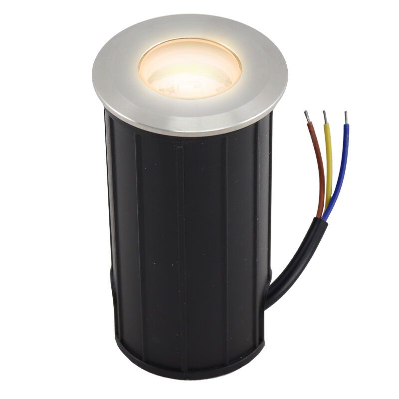 Aluminium Bodeneinbaustrahler außen Chrom, Catamarca, 3W, 3000K LED, IP68