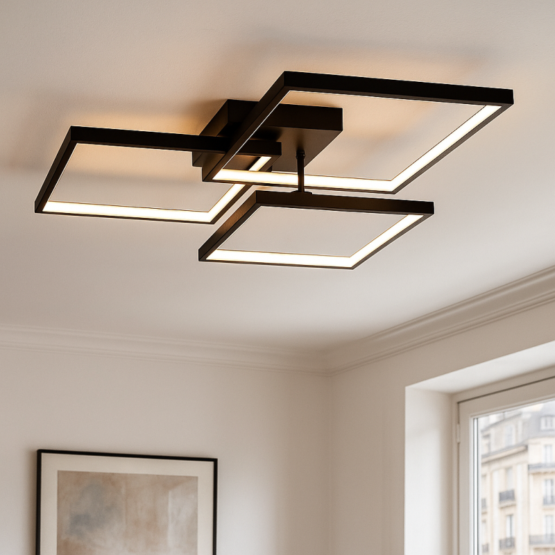Moderne Deckenleuchte Schwarz, Giorgio, 38W, 2700K LED Moderne Deckenleuchte Schwarz, Giorgio, 38W, 2700K LED