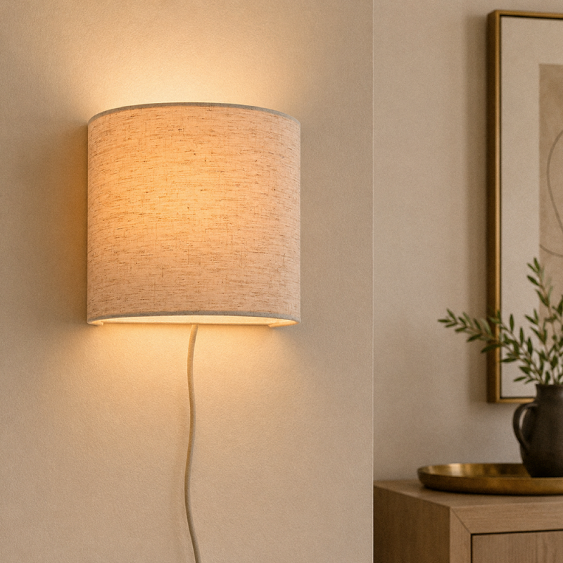 Landhaus Wandleuchte Beige, Timmy, mit Schalter Landhaus Wandleuchte Beige, Timmy, mit Schalter