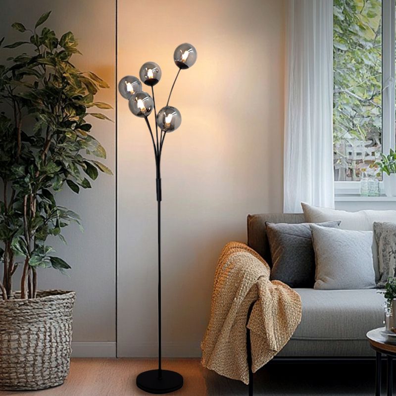 Design Stehlampe Grau, Stacy, mit Schalter Design Stehlampe Grau, Stacy, mit Schalter