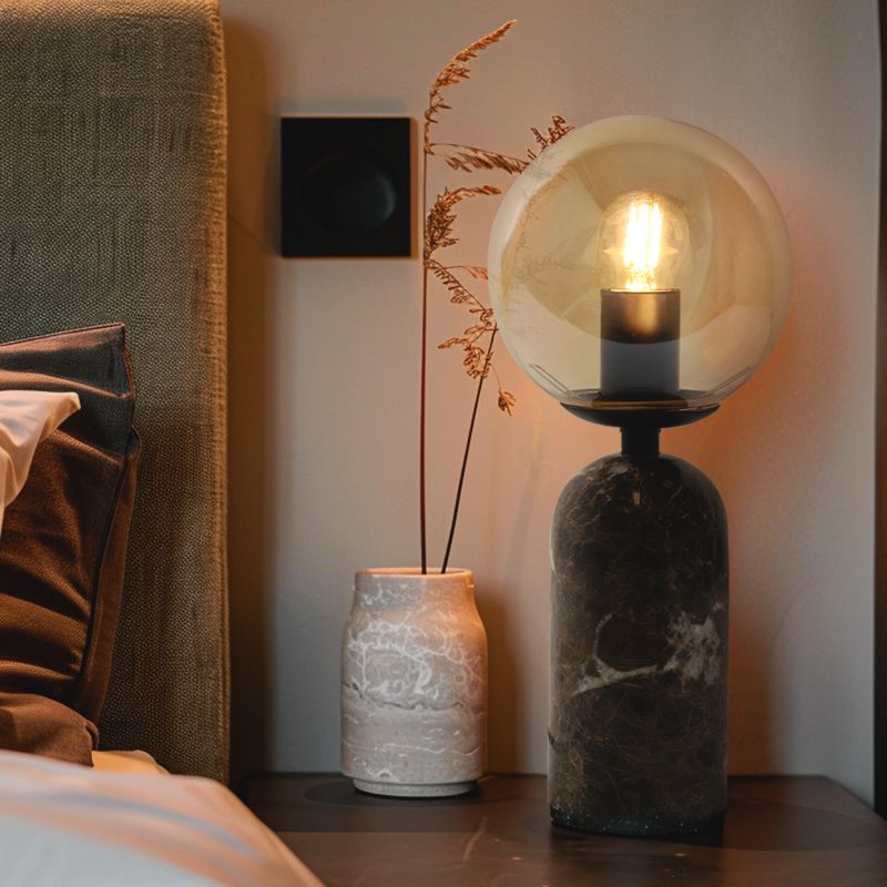 Marmor Tischleuchte Bernstein, Alan, mit Schalter Marmor Tischleuchte Bernstein, Alan, mit Schalter