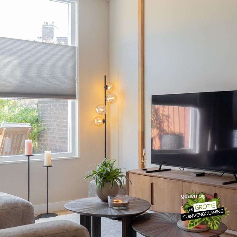Design Stehlampe Bernstein, Remo, mit Schalter Design Stehlampe Bernstein, Remo, mit Schalter