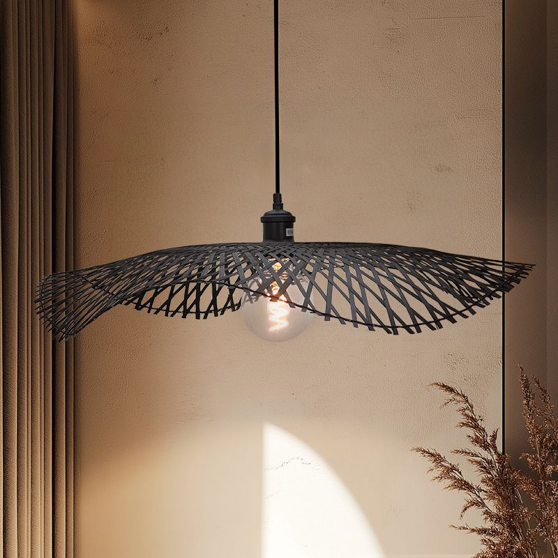 Bambus Pendelleuchte Schwarz, Romee