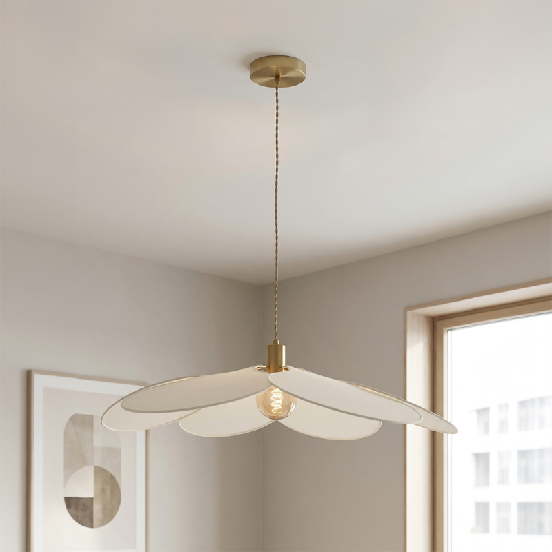 Japandi Pendelleuchte Creme, Nena