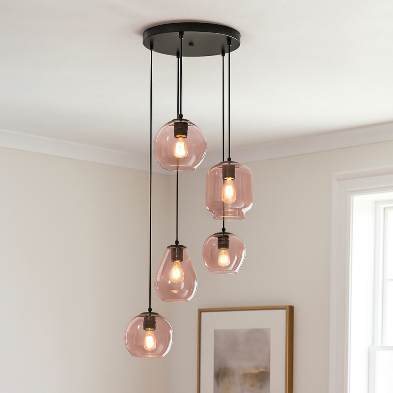 Moderne Pendelleuchte Rosa, Caia Moderne Pendelleuchte Rosa, Caia