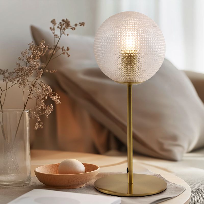 Retro Tischleuchte Transparent, Johnson, mit Schalter