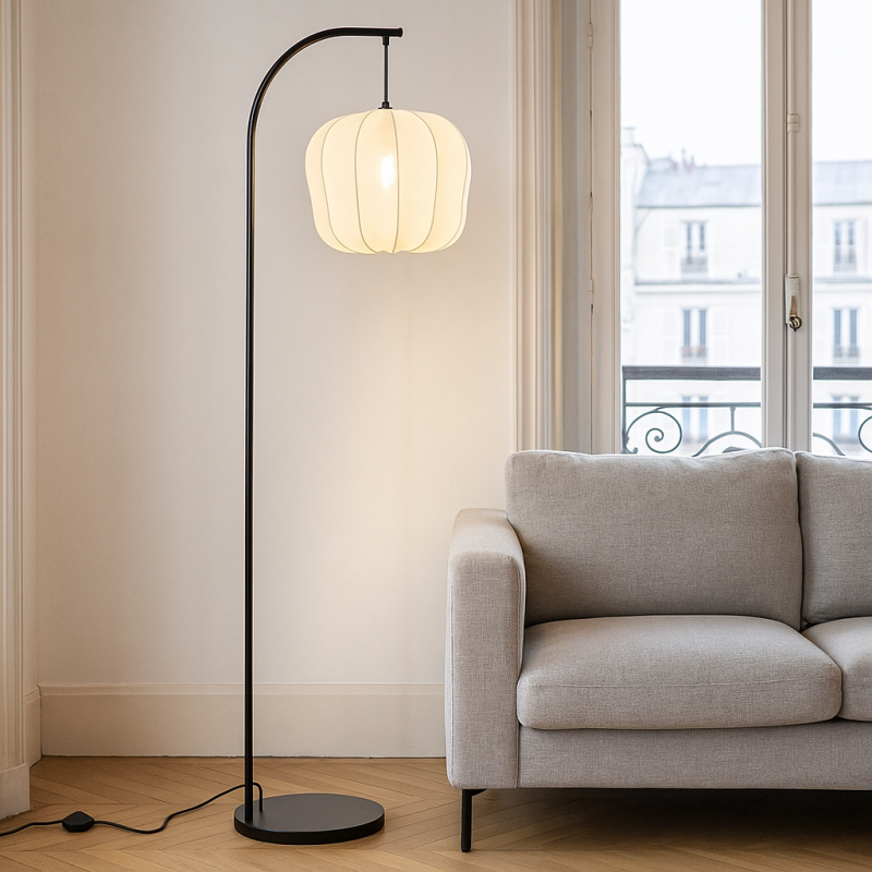 Moderne Stehlampe Creme, Deborah, mit Schalter Moderne Stehlampe Creme, Deborah, mit Schalter