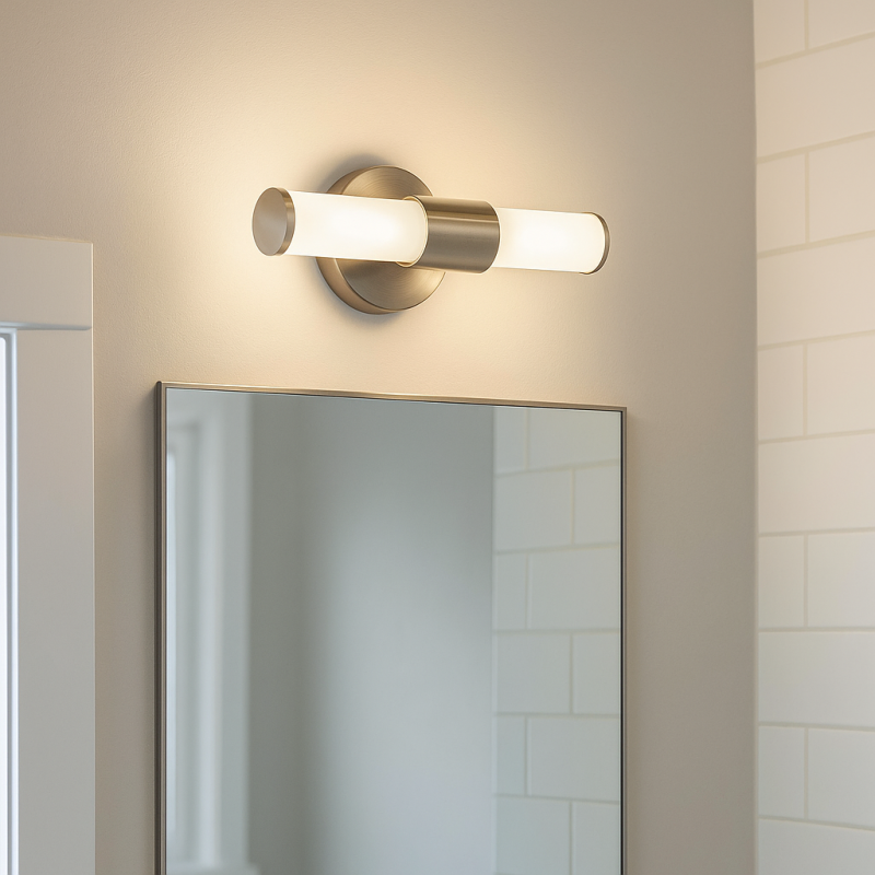 Moderne Wandleuchte Badezimmer Nickel, Callum, IP44