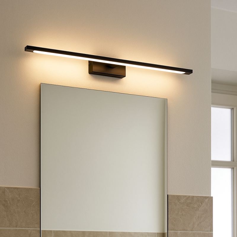Moderne Spiegelbeleuchtung Schwarz, Steffy, 8W, 3000K LED, IP44