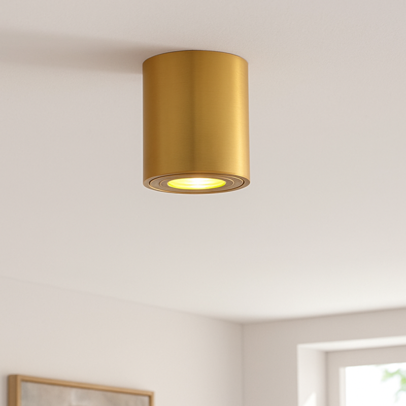 Metall Aufbauspot Messing, Alion, IP44 Metall Aufbauspot Messing, Alion, IP44