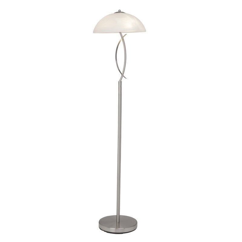 Glas Stehlampe Chrom, Ishara, mit Schalter