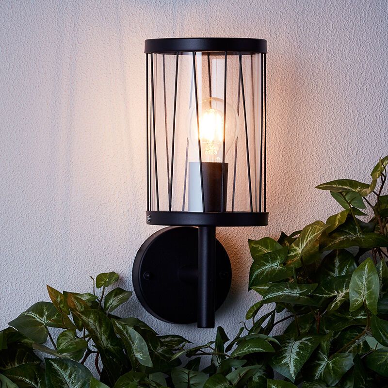 Industrielle Außenleuchte Schwarz, Jaynah, IP44 Industrielle Außenleuchte Schwarz, Jaynah, IP44