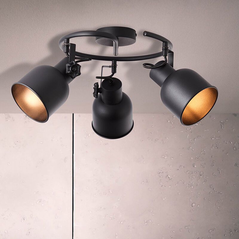 Industrielle Deckenstrahler Schwarz, Shiva Industrielle Deckenstrahler Schwarz, Shiva