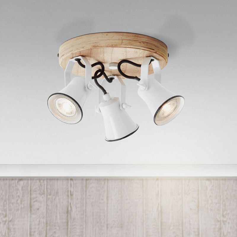 Holz Deckenstrahler Braun, Carolyn