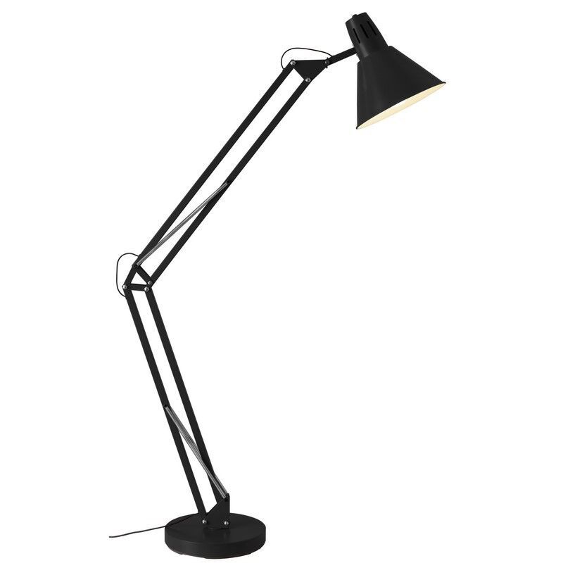 Metall Stehlampe Schwarz, Jesselynn, mit Schalter Metall Stehlampe Schwarz, Jesselynn, mit Schalter